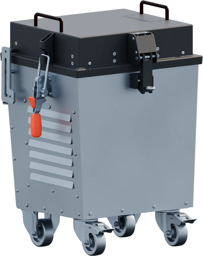 LiBa®Collect 60 Liter – geschlossen mit Lenkrollen